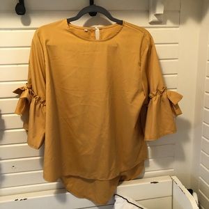 XL mustard blouse